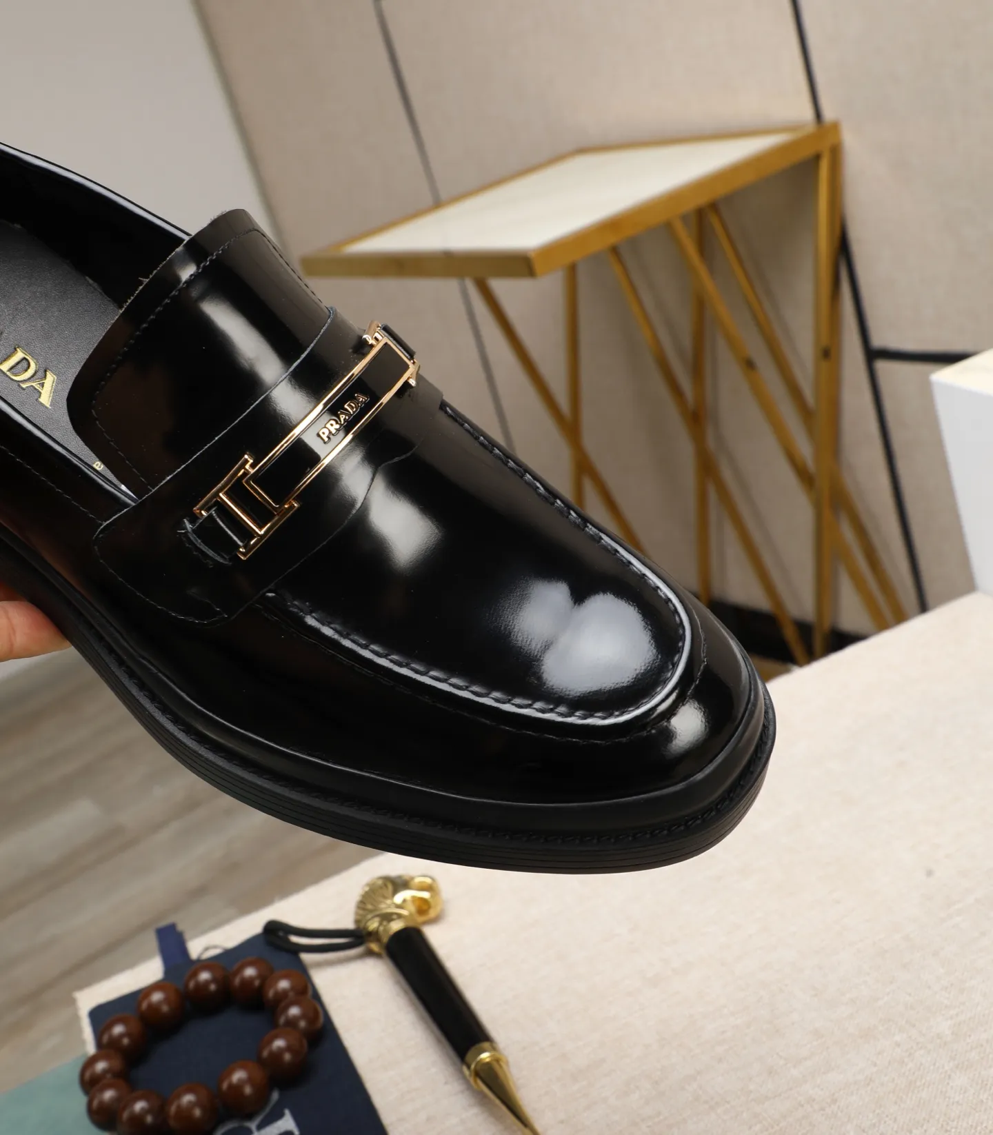 Men's men's shoes 💰540 (water-dyed cow leather) 📛📛PRADA high-end counter's latest formal business leather shoes 👔original and highest quality! Imported from Italy 🇮🇹 first-layer calfskin fabric ➕ cowhide lining Original outsole Formal size: 38➖44 (45 customized)